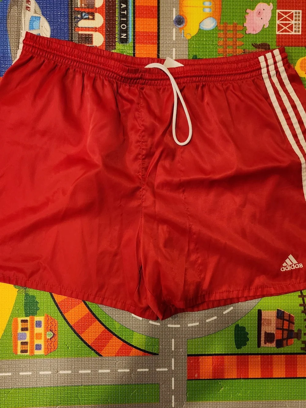 Vintage Adidas Men’s Red Athletic Swim/Training Shorts Size XL